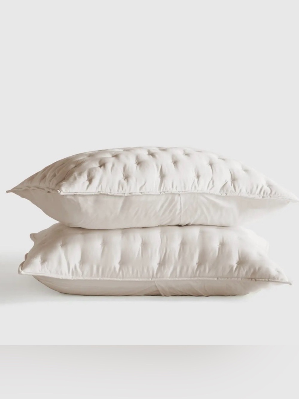 NEW Quince Organic Bamboo Dream Quilted Sham Set, Standard (Sand)